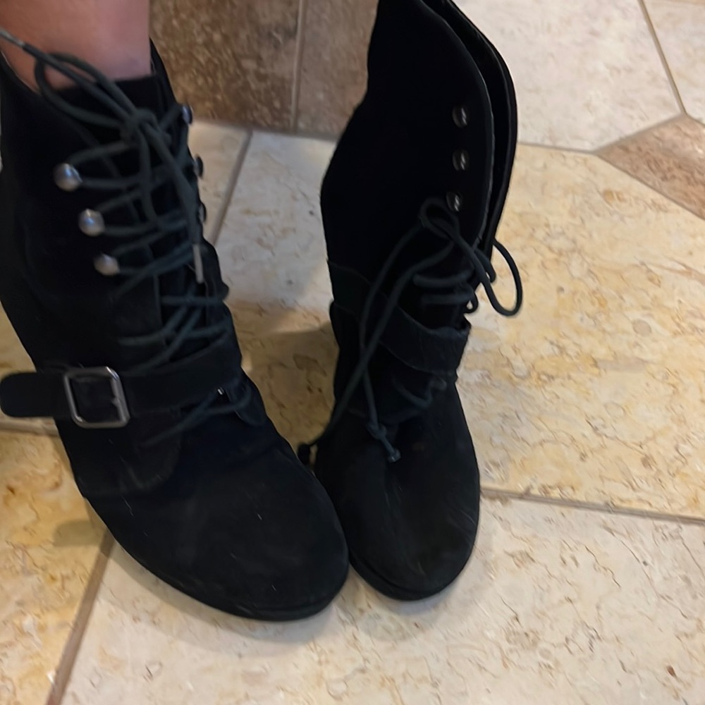 Aldo wedged boots suede black size EU 40